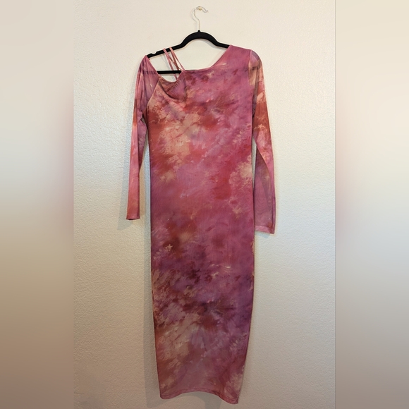 & Other Stories Ruched Tie-Dye One-Shoulder Midi Dress – Perfect for Parties - Picture 5 of 5